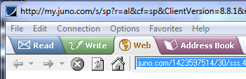 Juno Web Application hijacks the browser